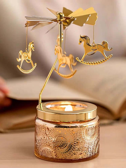 Rotating Relief Starry Carousel Candle Pure, Natural, Healthy, Organic Products