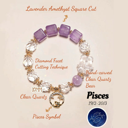 Natural Zodiac Crystal Bracelet [Libra (Sep 23 - Oct 22)]