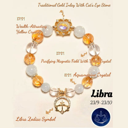 Natural Zodiac Crystal Bracelet [Scorpio (Oct 23 - Nov 21)]