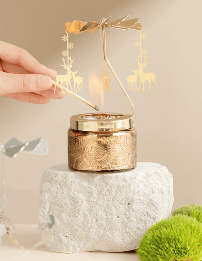 Rotating Relief Starry Carousel Candle Pure, Natural, Healthy, Organic Products