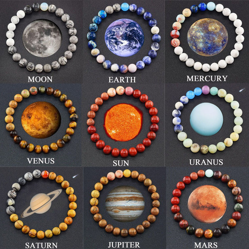 Galaxy-Themed Planet Bracelet Collection