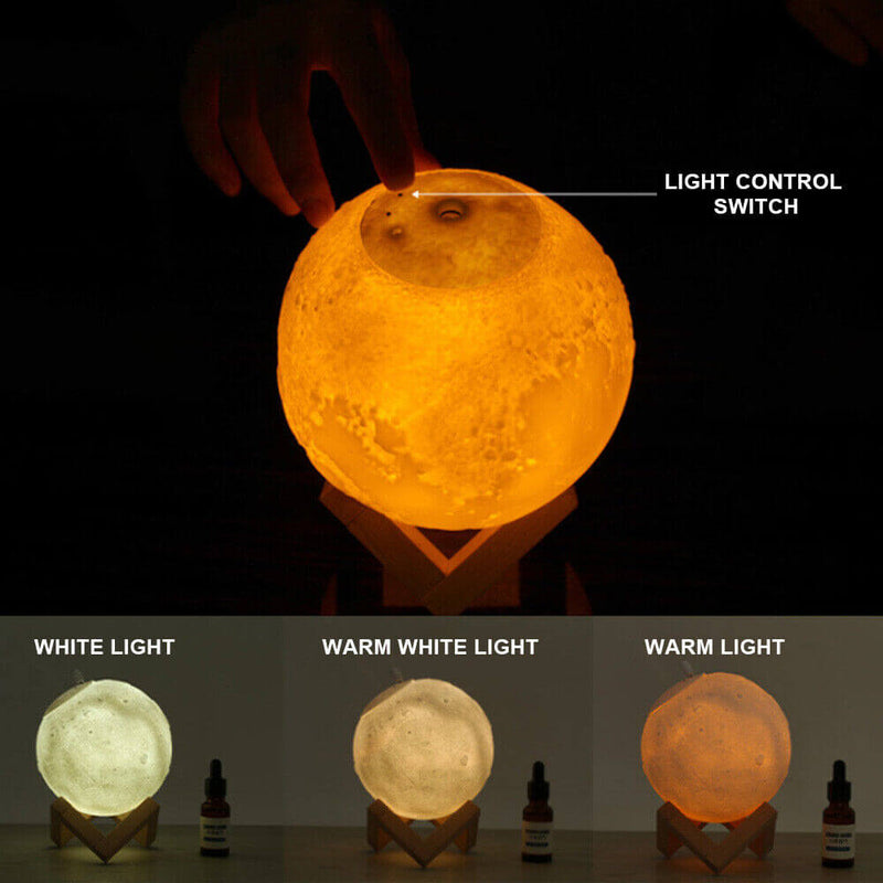 3D Moon Lamp Aroma Diffuser Air Humidifier Best Gift Baby night lamp 